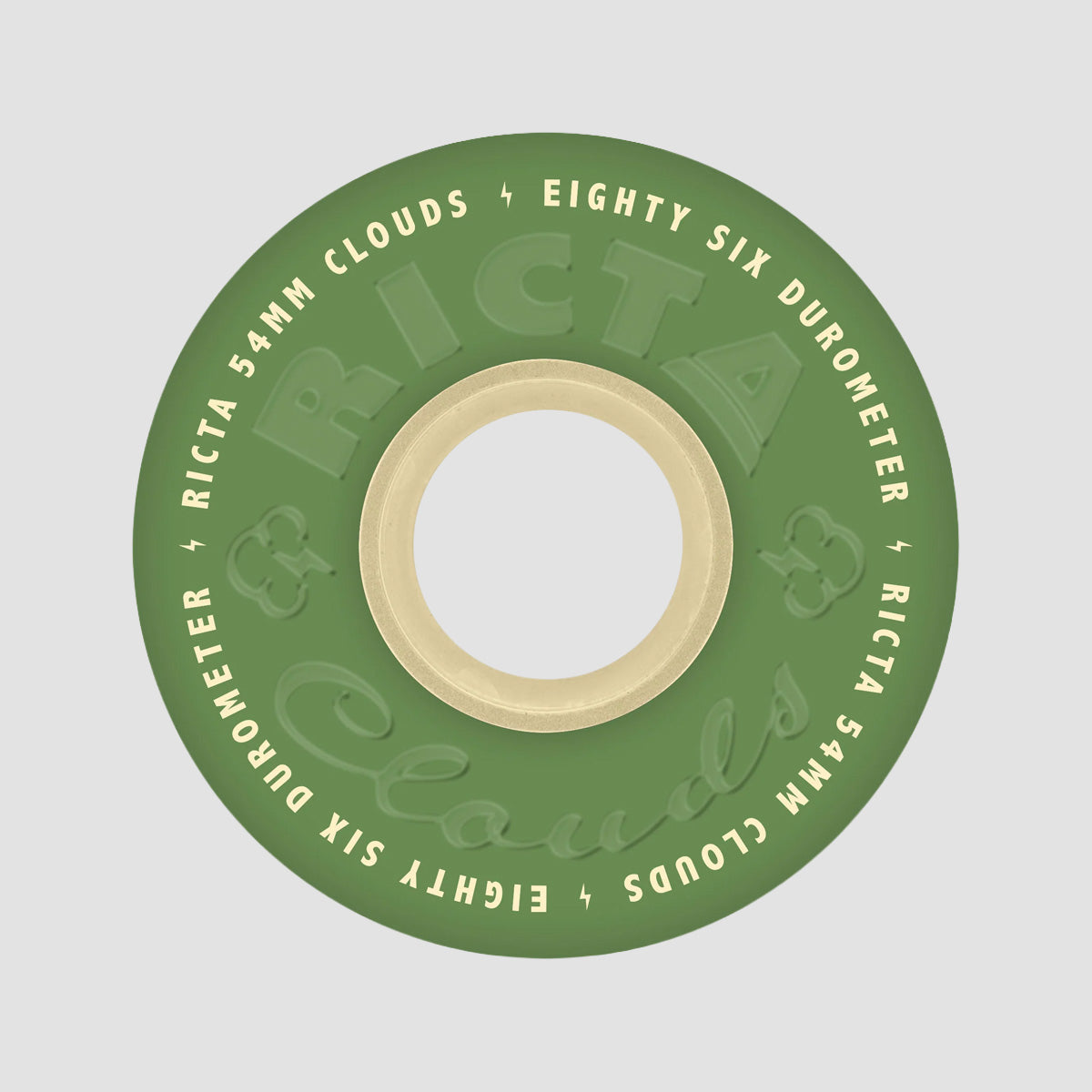 Ricta Clouds 86a Skateboard Wheels Green/Natural 54mm
