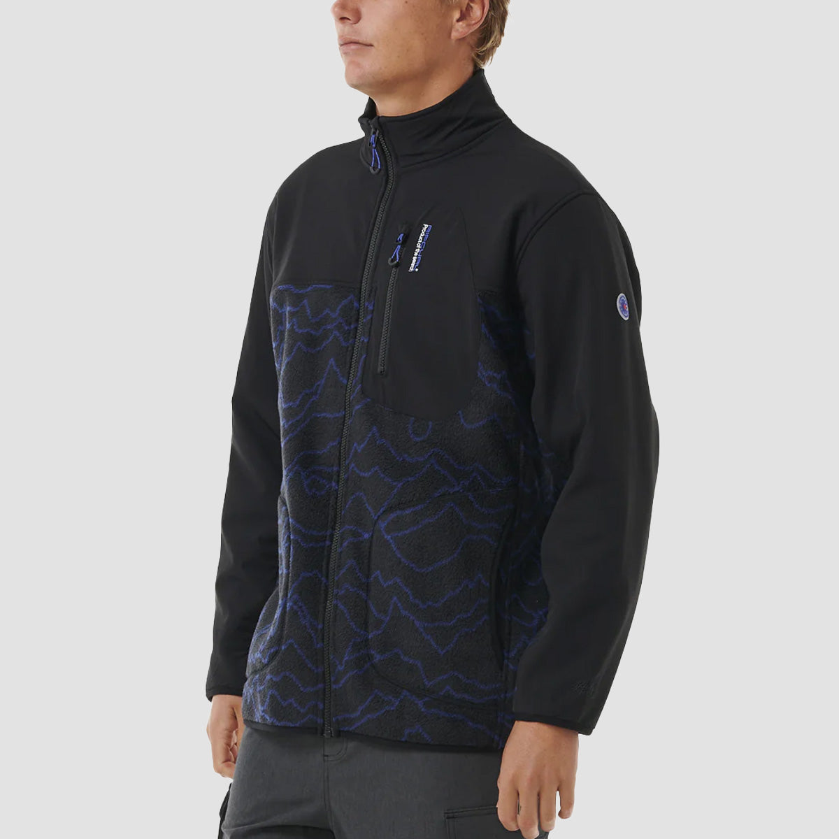 Rip Curl Anti Series Search Zip Fleece Jacket Black/Berry