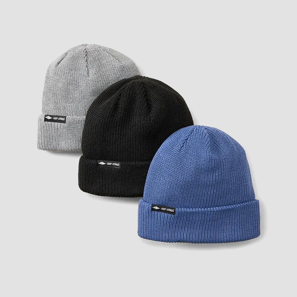 Rip Curl Classic Surf Reg Beanie 3 Pack Black Multi