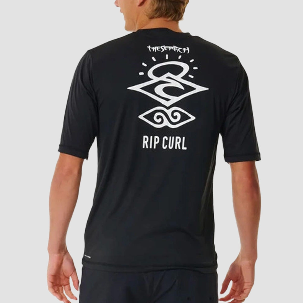 Rip Curl Icons Surflite UPF Short Sleeve Rash Vest Black