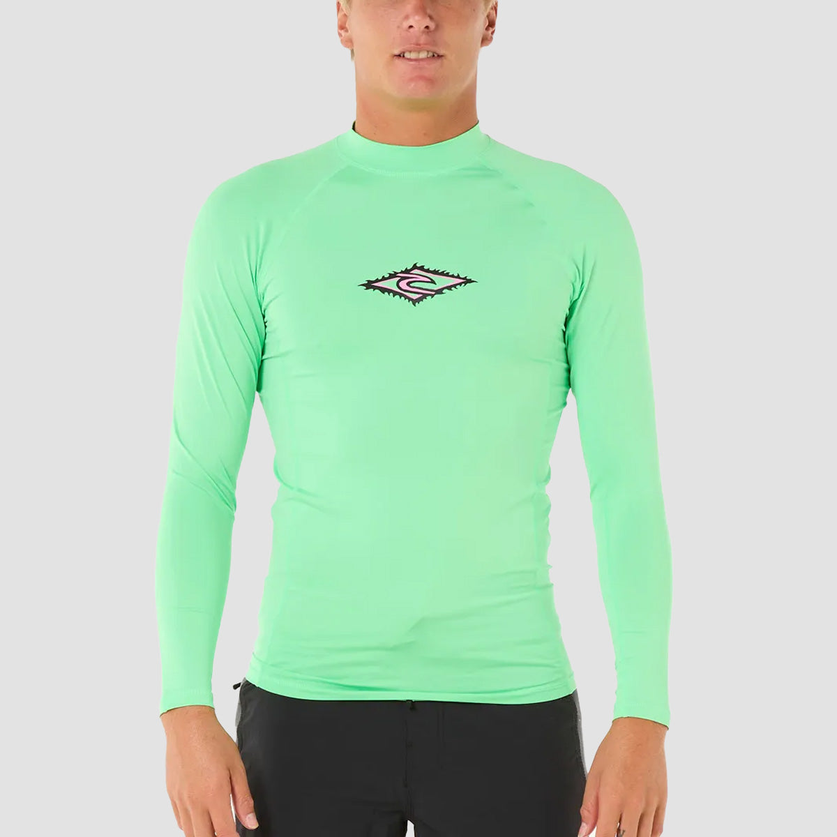 Rip Curl Raw Energy UPF Perf Longsleeve Rash Vest Neon Green