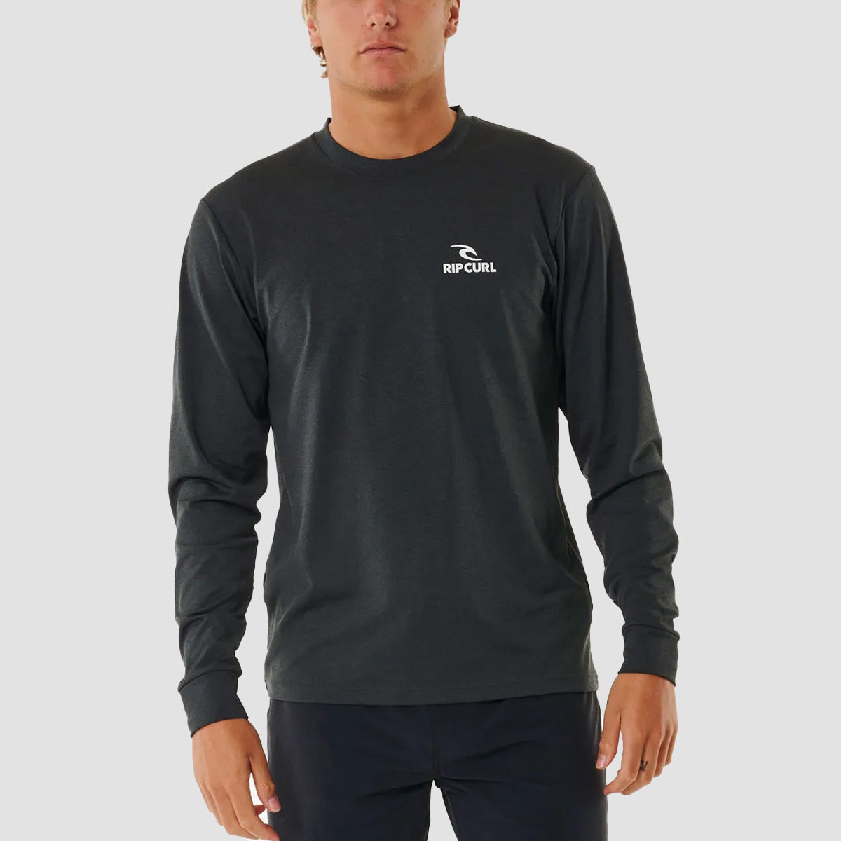 Rip Curl Stack UPF Longsleeve Rash Vest Black Marle