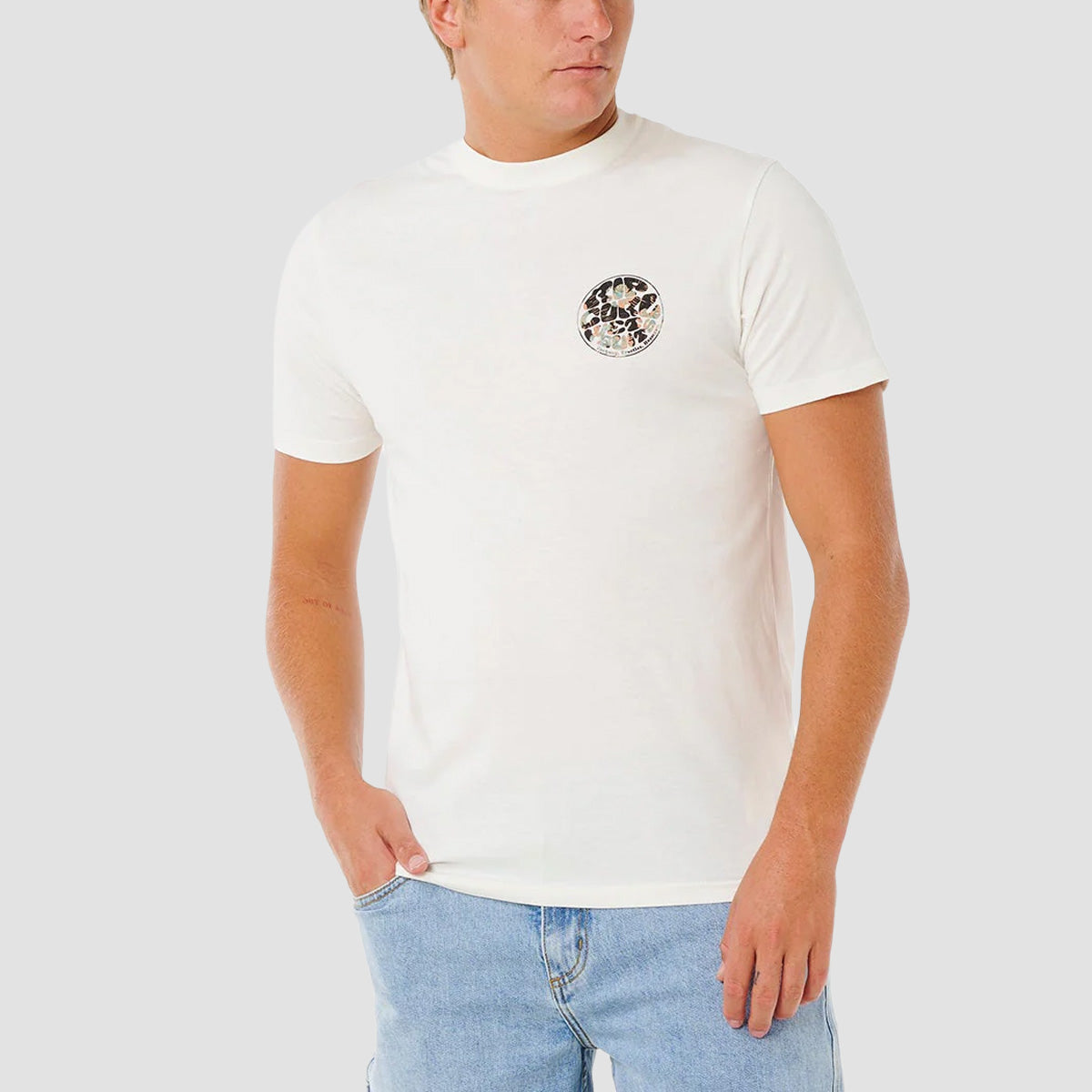 Rip Curl Wettie Passage Icon T-Shirt Bone