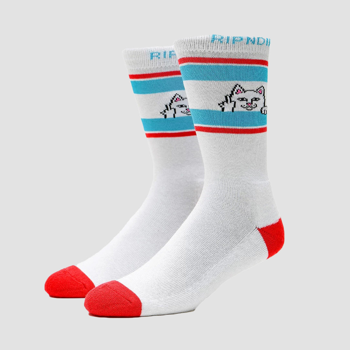 Ripndip Peeking Nermal Socks White/Blue/Red