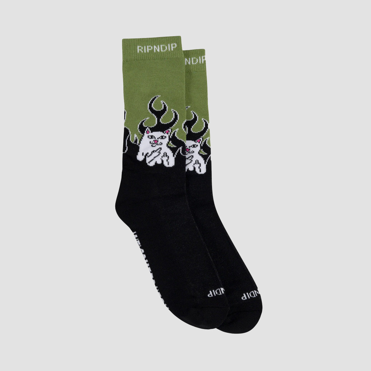 Ripndip Welcome To Heck Socks Black/Light Forest