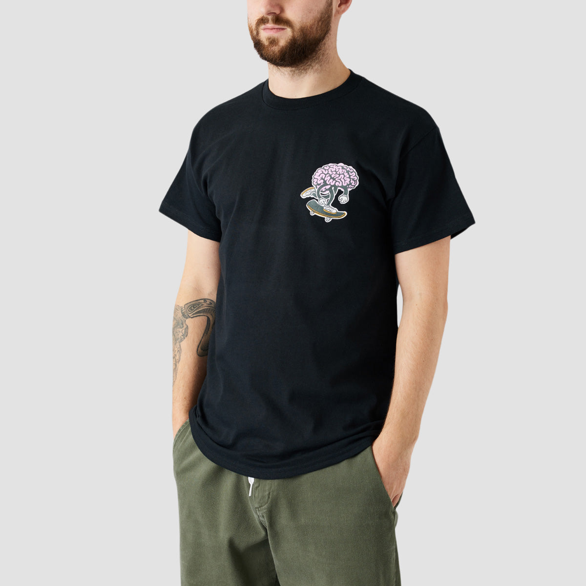 Brain Drain Brain Push T-Shirt Black