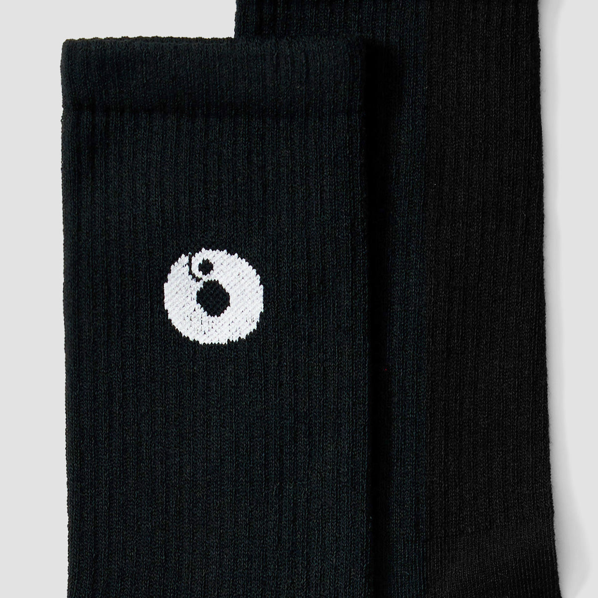 Rollersnakes Logo Crew Socks Black