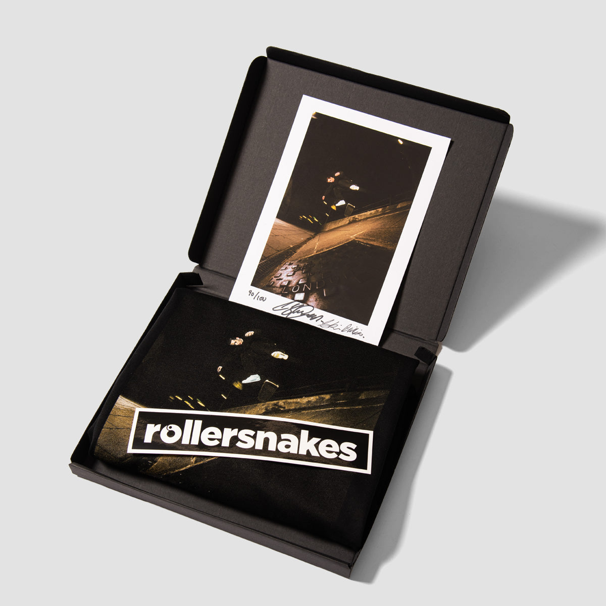 Rollersnakes Skin x Shipman Premium Organic T-Shirt And Print Box Set Black