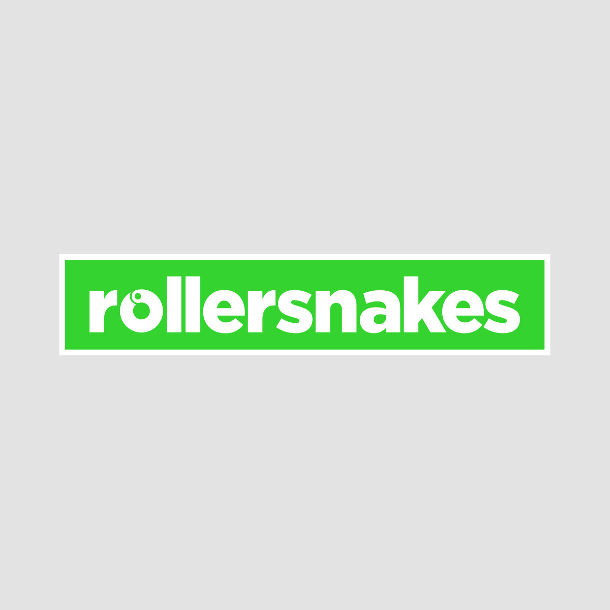 Rollersnakes WordMark Sticker Neon Green 200x40mm
