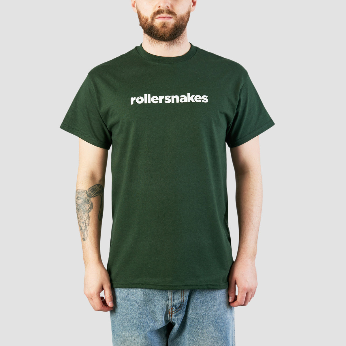 Rollersnakes WordMark T-Shirt Forest Green