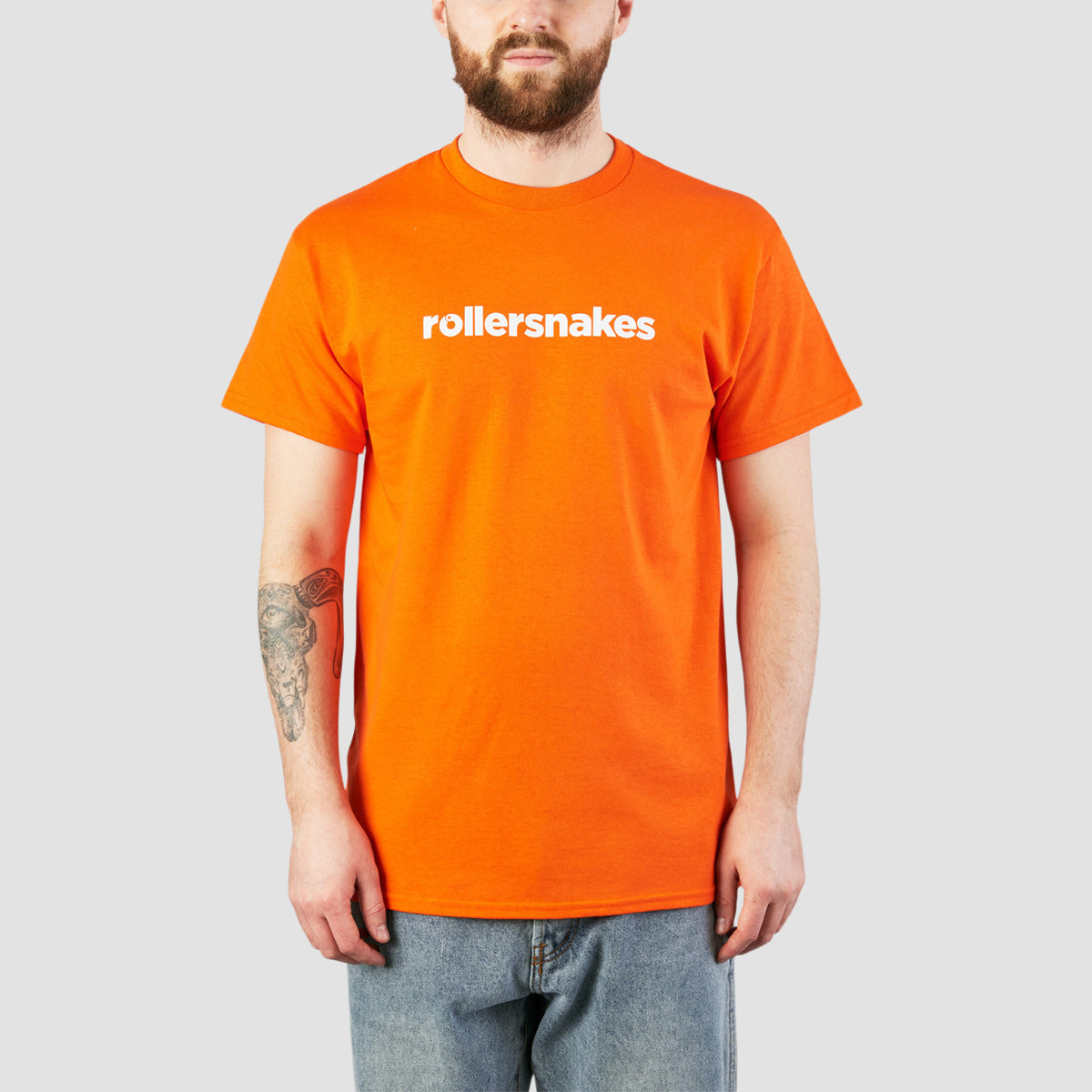 Rollersnakes WordMark T-Shirt Orange