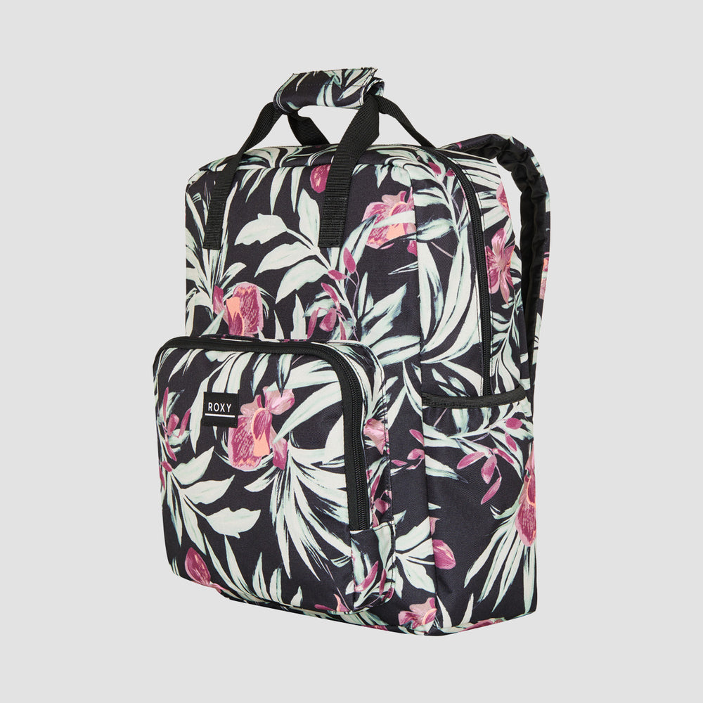 Roxy Better With Sun 11.4L Backpack Anthracite Wind Swept Floral - Wom