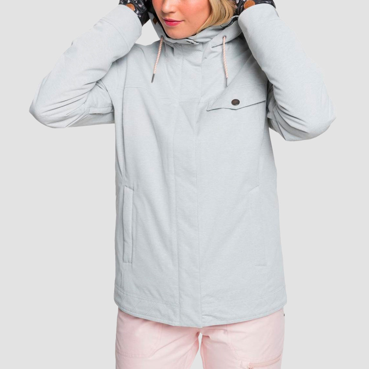 Roxy Billie 10K Snow Jacket Heather Grey - Womens