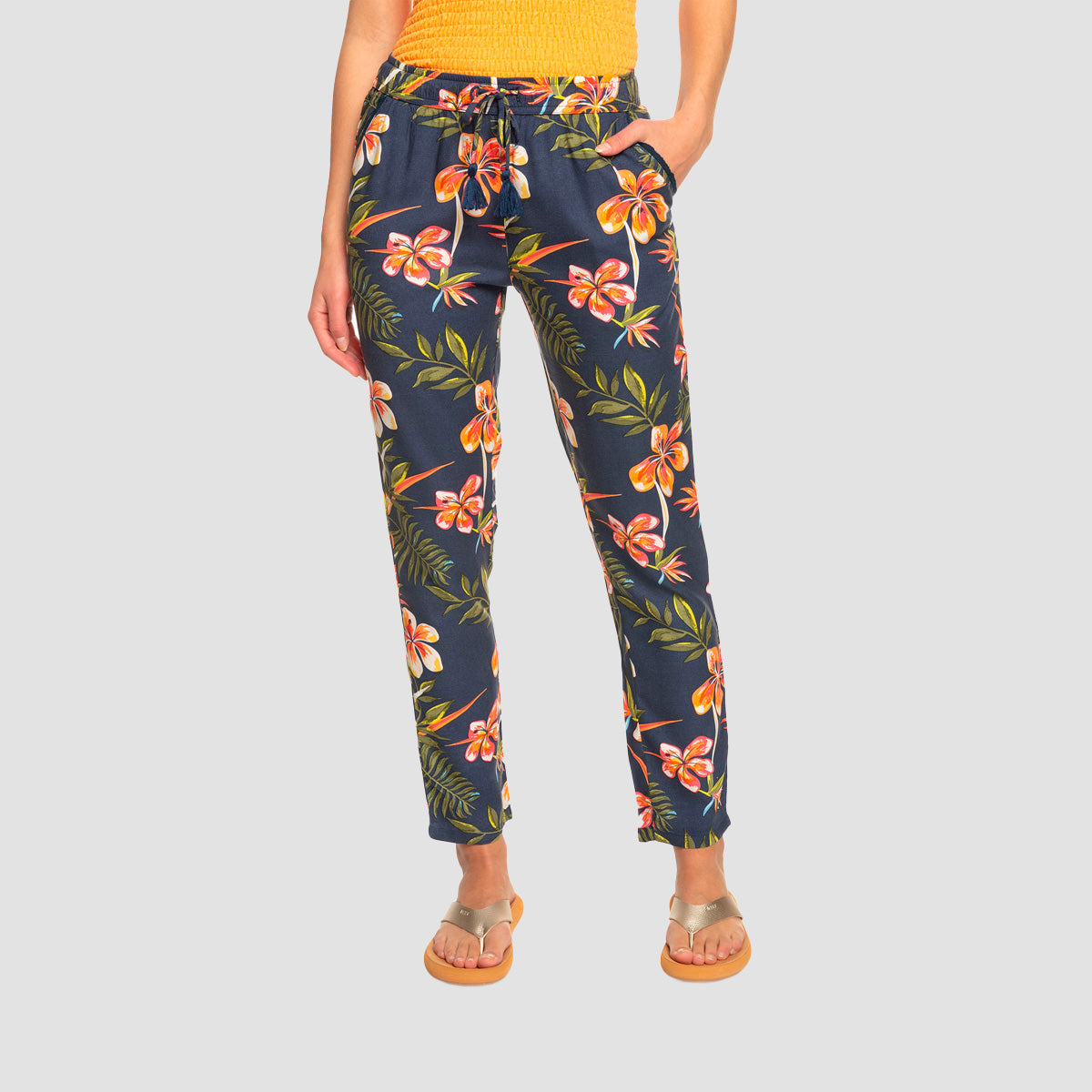 Roxy Bimini Pants Mood Indigo Tropical Depth - Womens