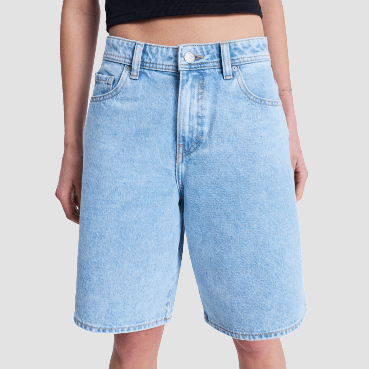 Roxy Breakers Mid Denim Shorts Sunbleached - Womens