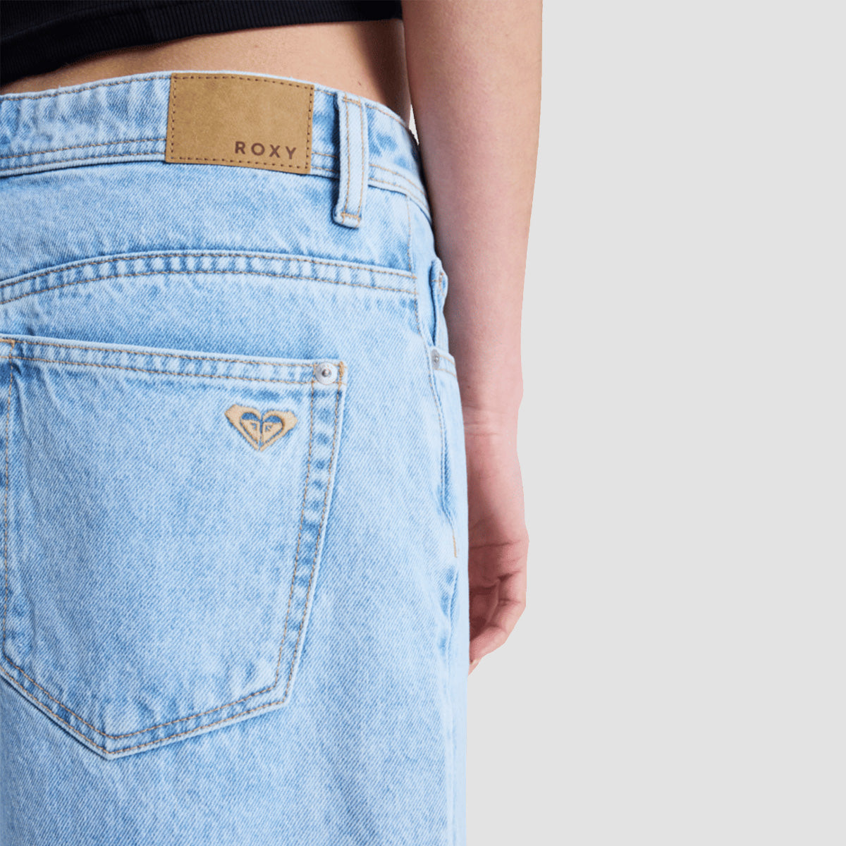 Roxy Breakers Mid Denim Shorts Sunbleached - Womens