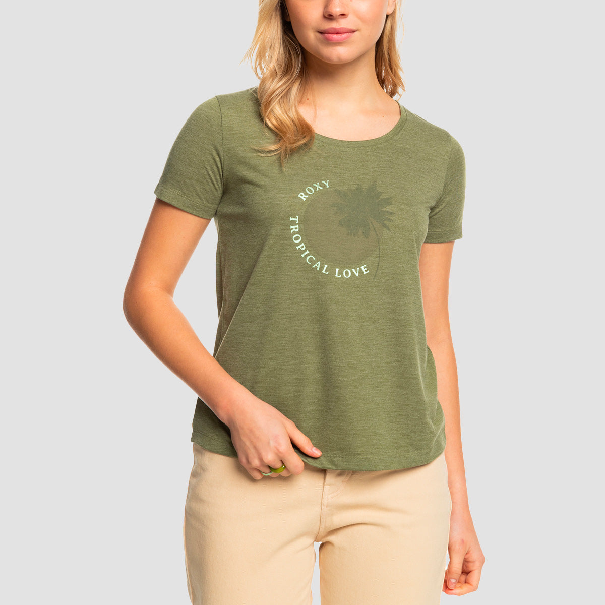 Roxy Chasing The Wave T-Shirt Loden Green - Womens