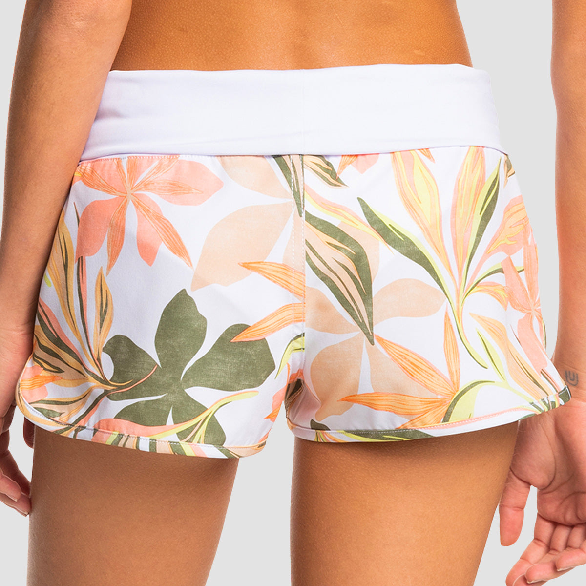 Roxy Endless Summer Printed 2" Boardshorts Bright White Subtly Salty Flat - Womens