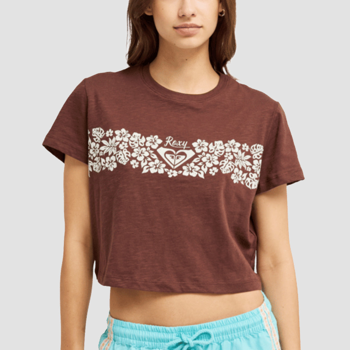 Roxy Endless Weekend Crop T-Shirt French Roast - Womens