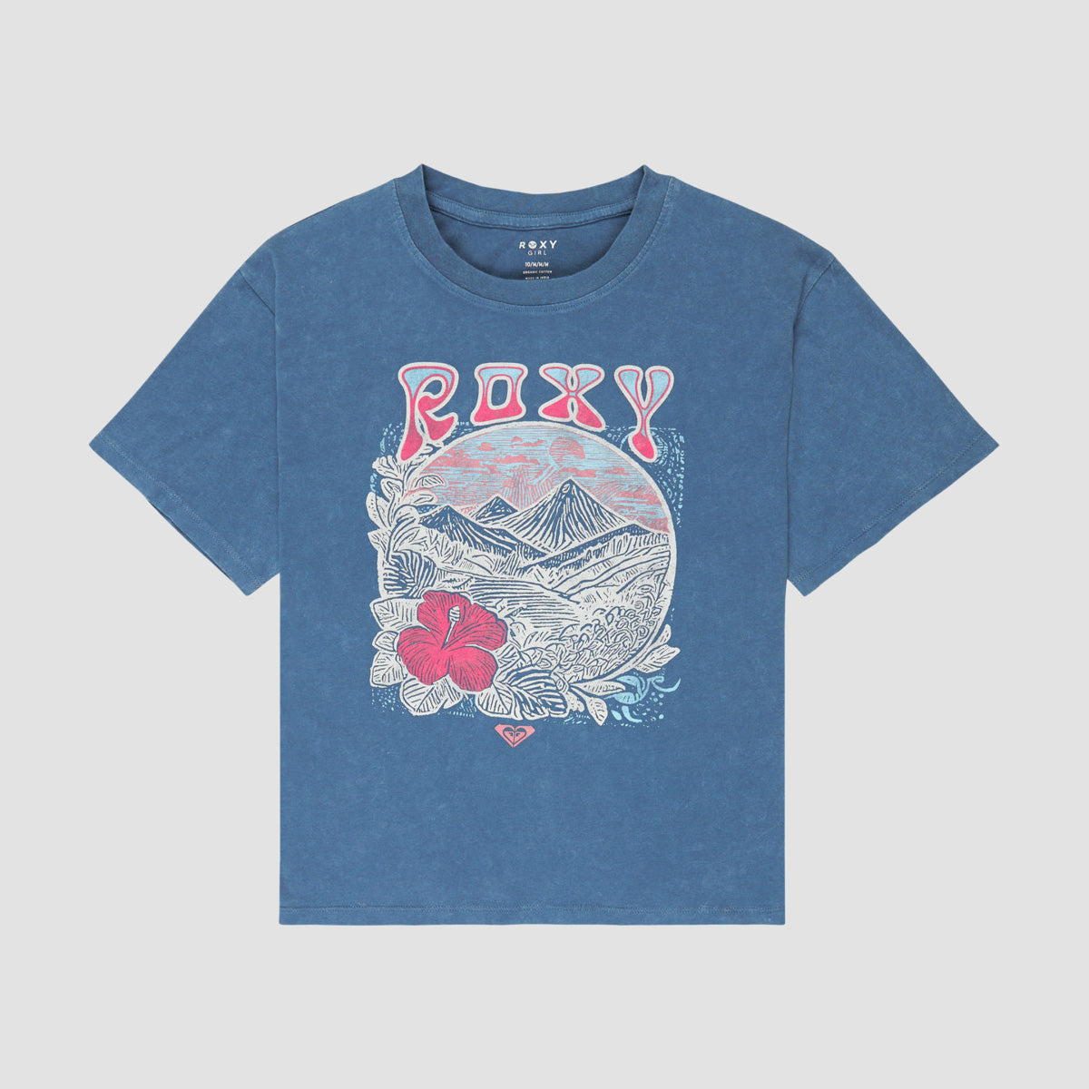 Roxy Eve Washed Oversized T-Shirt Vintage Indigo - Girls