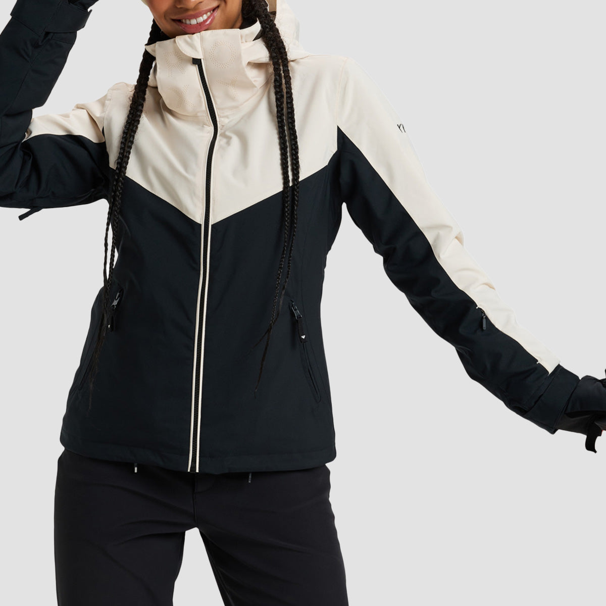 Roxy Free Jet Block 10K Snow Jacket Buttercream - Womens