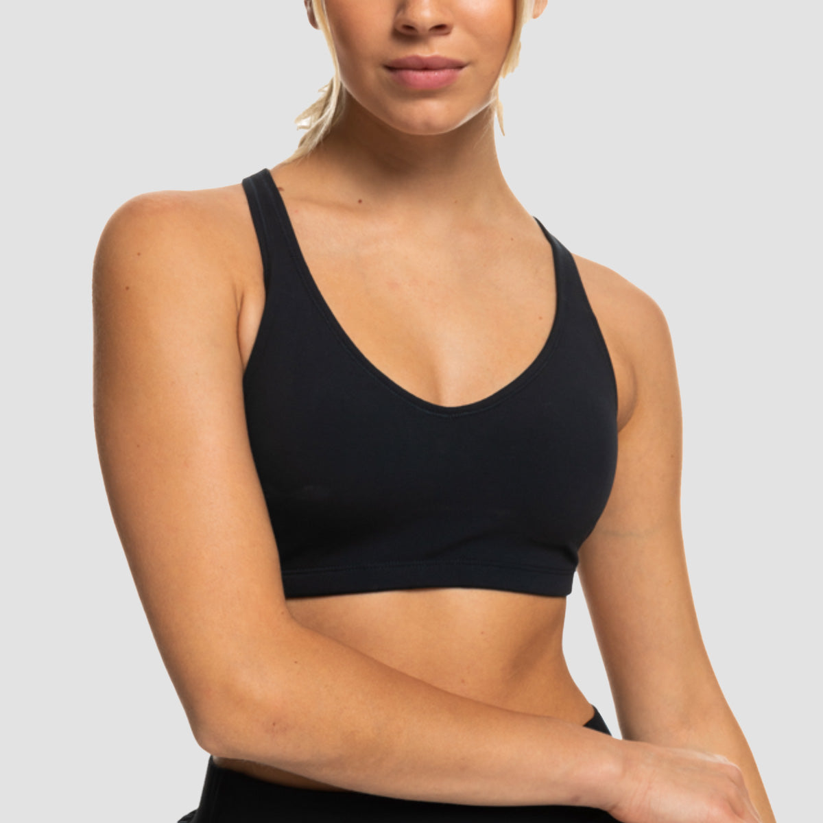 Roxy Heart Into It Sports Bra Anthracite - Womens