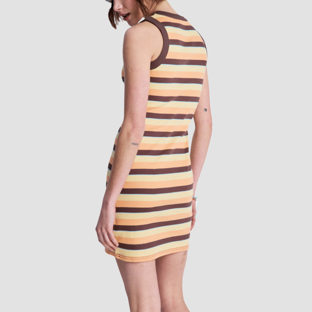 Roxy Iconic Days Dress French Roast Hey Day Stripe - Womens