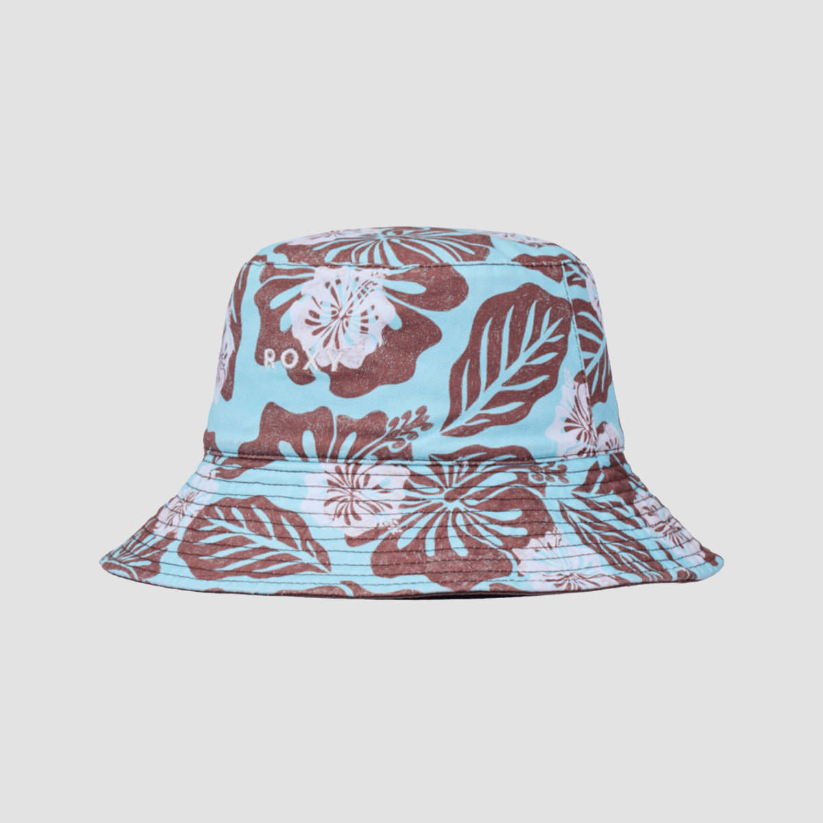 Roxy Jasmine Paradis Reversible Bucket Hat Brownie Hibiscus Hype - Womens
