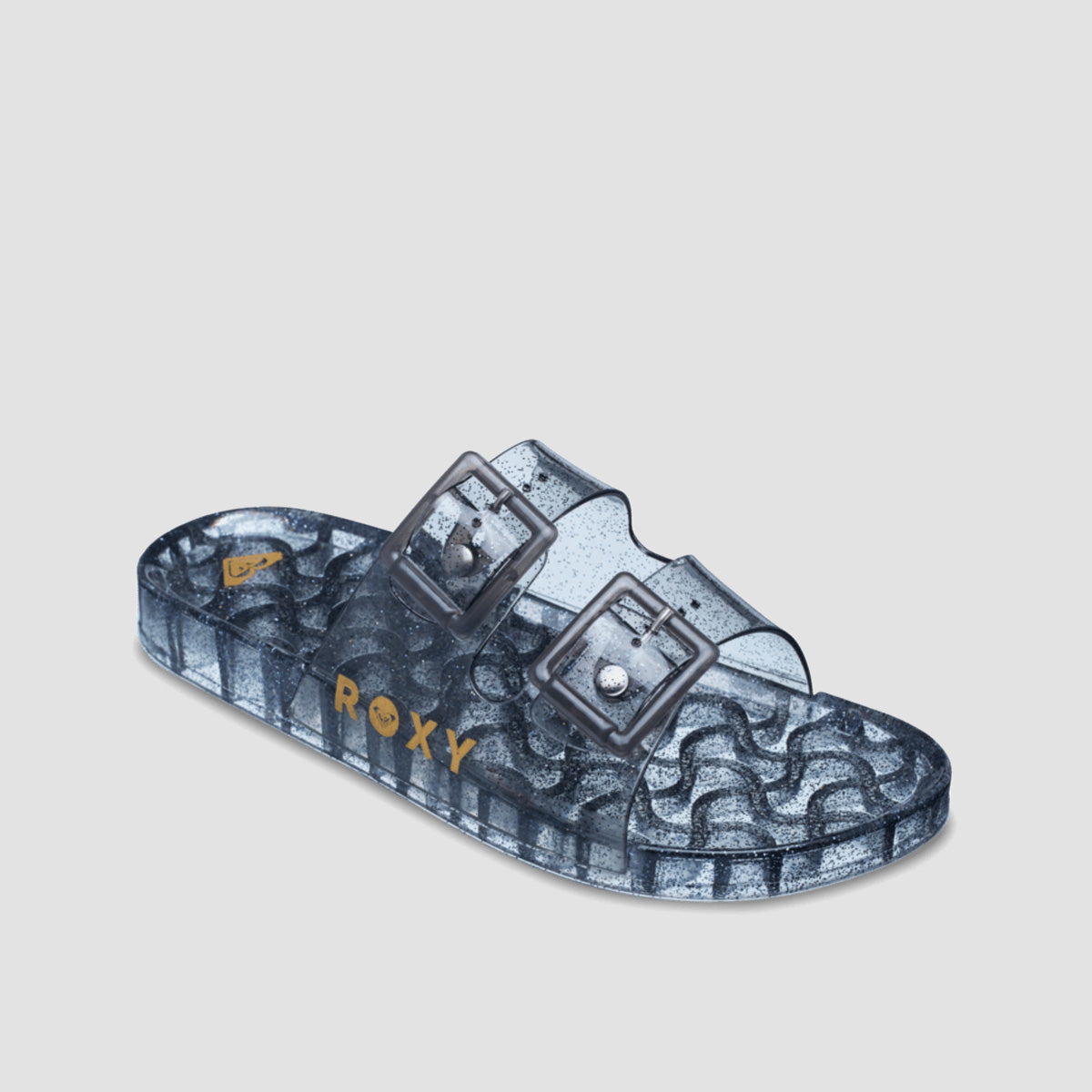 Roxy Kattie Glitter Sandals Smoky Grey - Womens