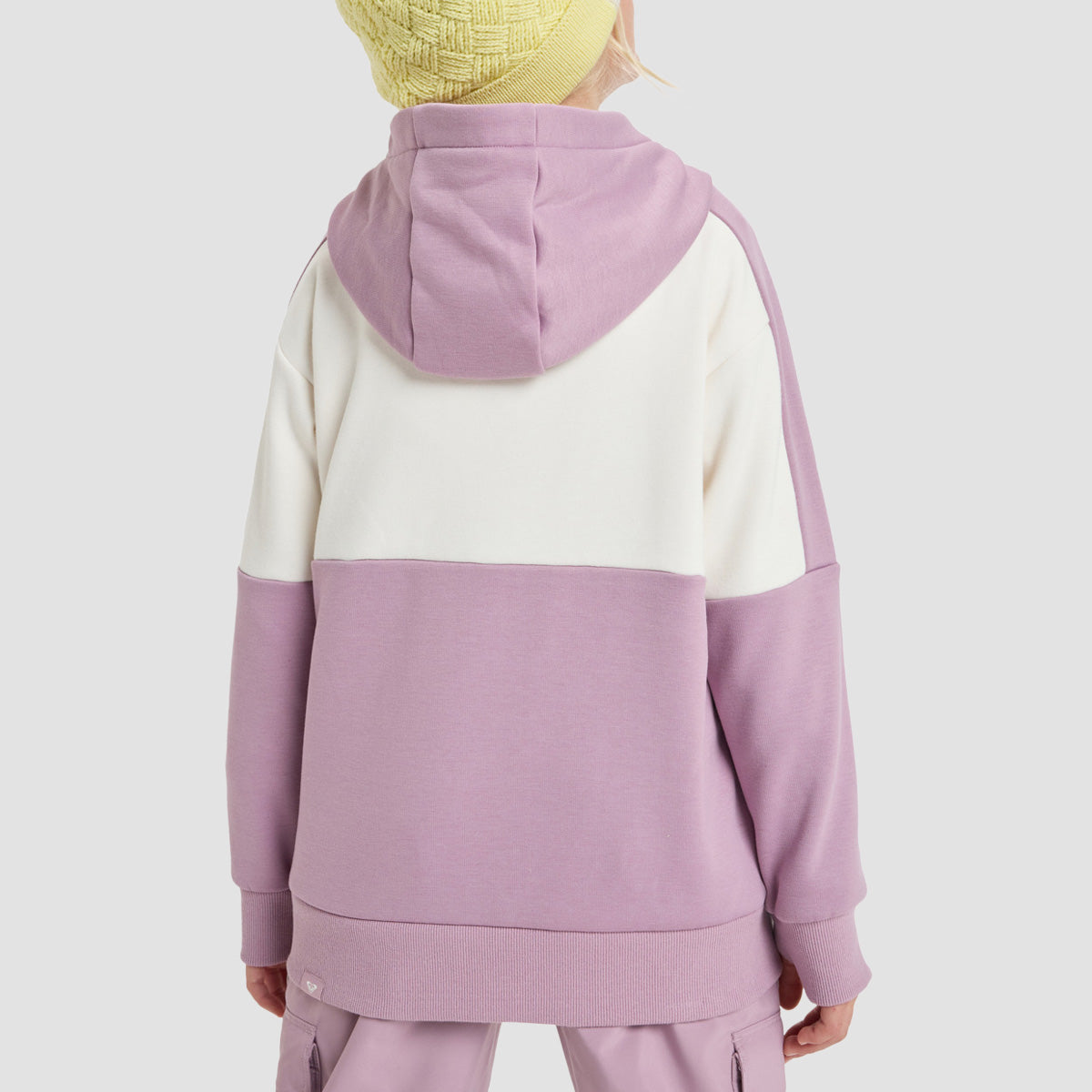 Roxy Liberty Girl Technical Mid Layer Fleece Pullover Hoodie Discreet Mauve - Girls
