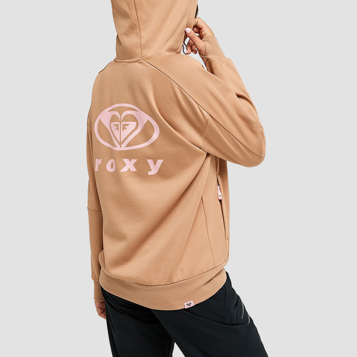 Roxy Liberty Technical Mid Layer Pullover Hoodie Cafe Au Lait - Womens