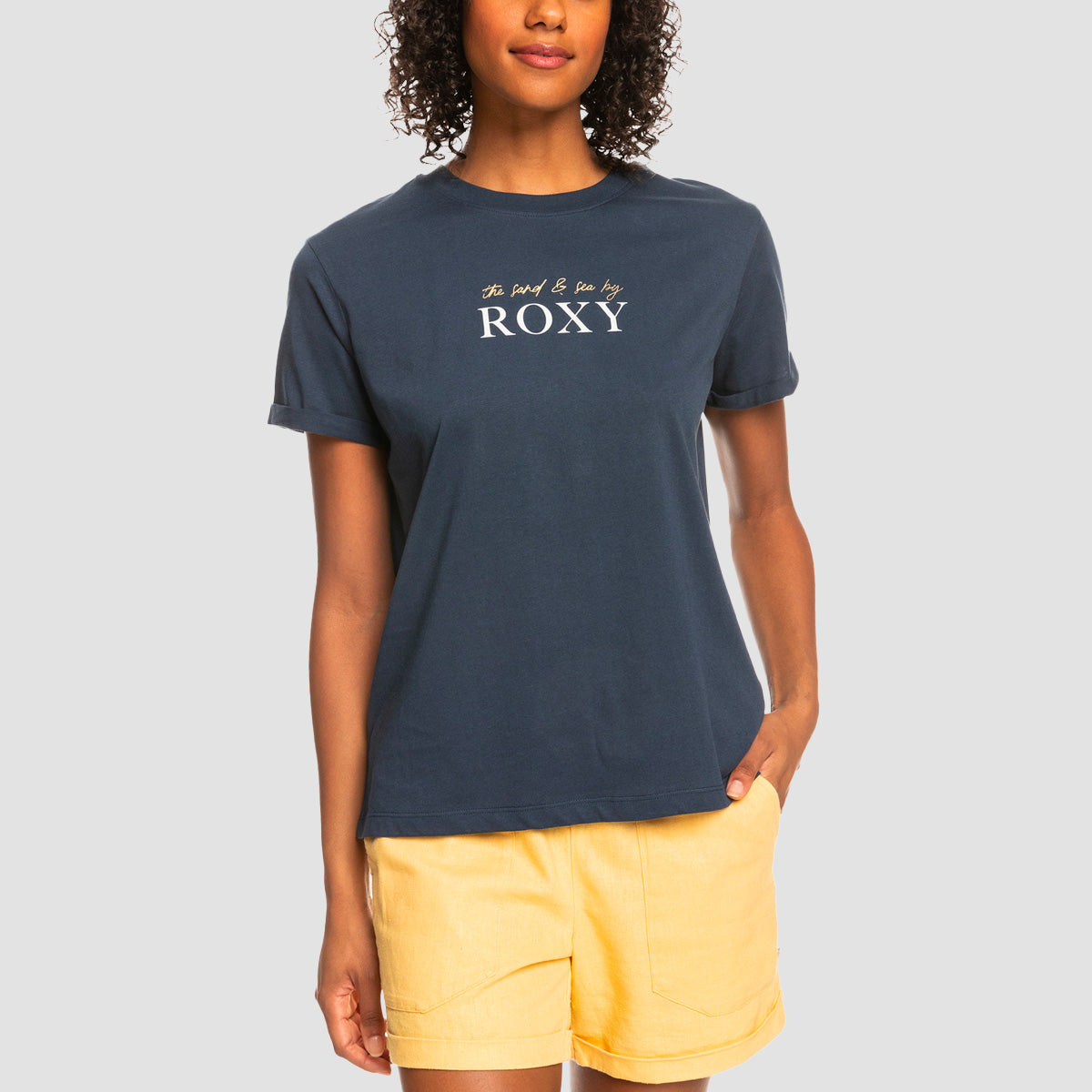 Roxy Noon Ocean T-Shirt Mood Indigo - Womens