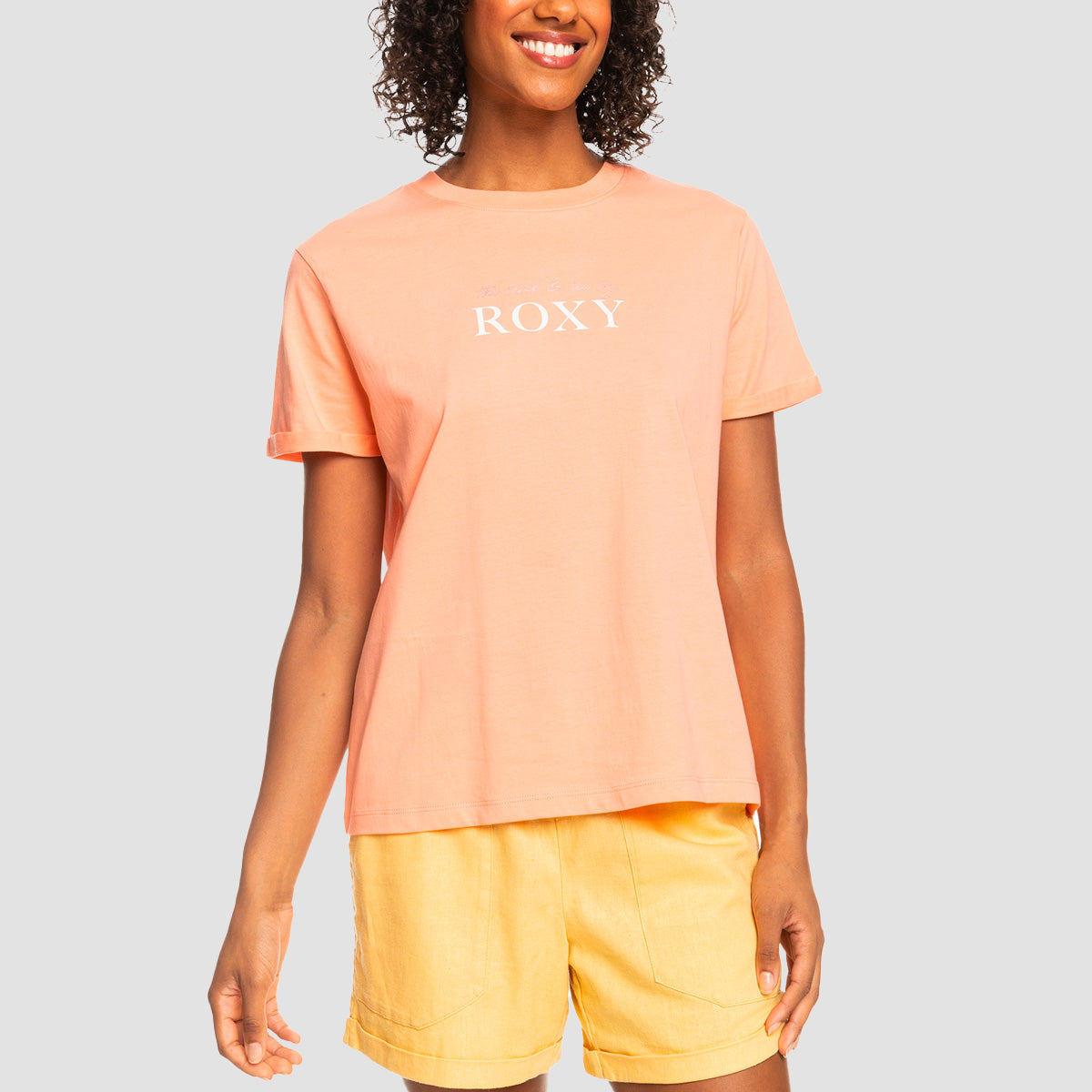 Roxy Noon Ocean T-Shirt Papaya Punch - Womens