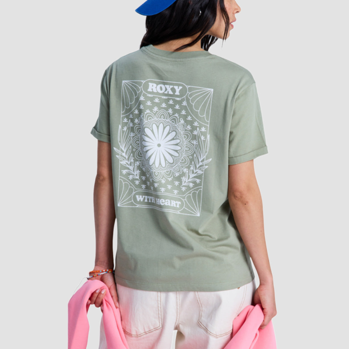 Roxy Ocean Regular FB T-Shirt Oil Green - Womens