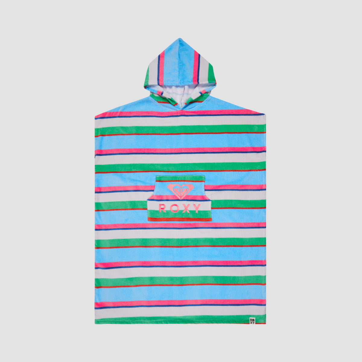 Roxy Stay Magical Printed Poncho Towel Cloud Dancer Classic Stripe - Womens