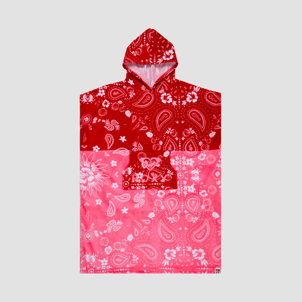 Roxy Stay Magical Printed Poncho Towel Hibiscus Boho Bandana Bico - Womens