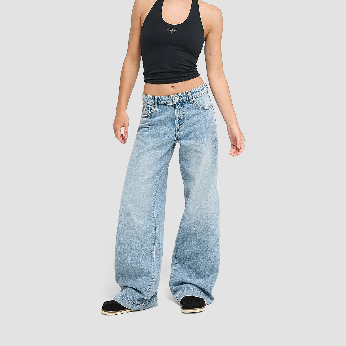 Roxy Sun And Done Loose Fit Jeans Sunbleached Vintage - Womens