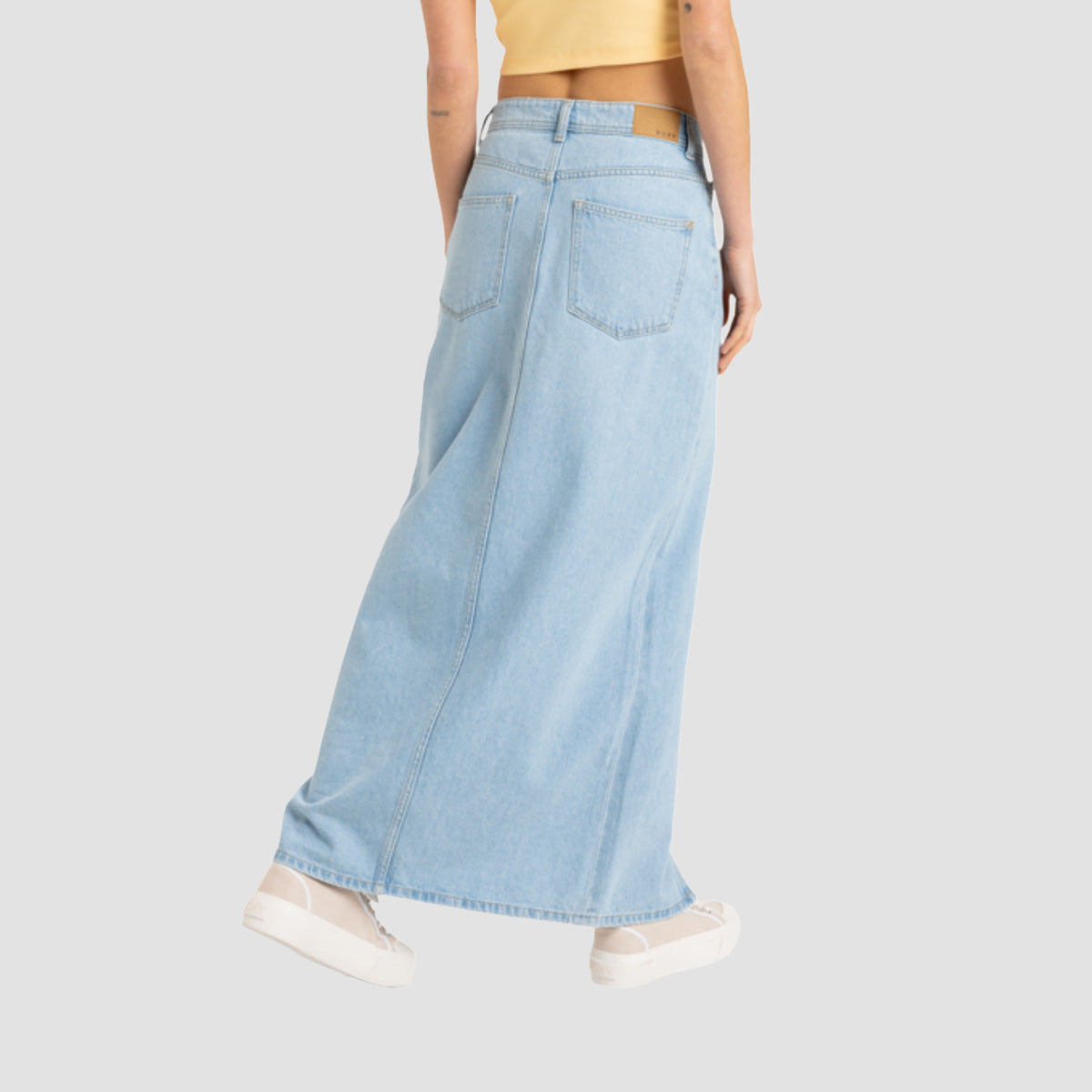 Roxy Sun Winds Long Denim Skirt Light Blue - Womens