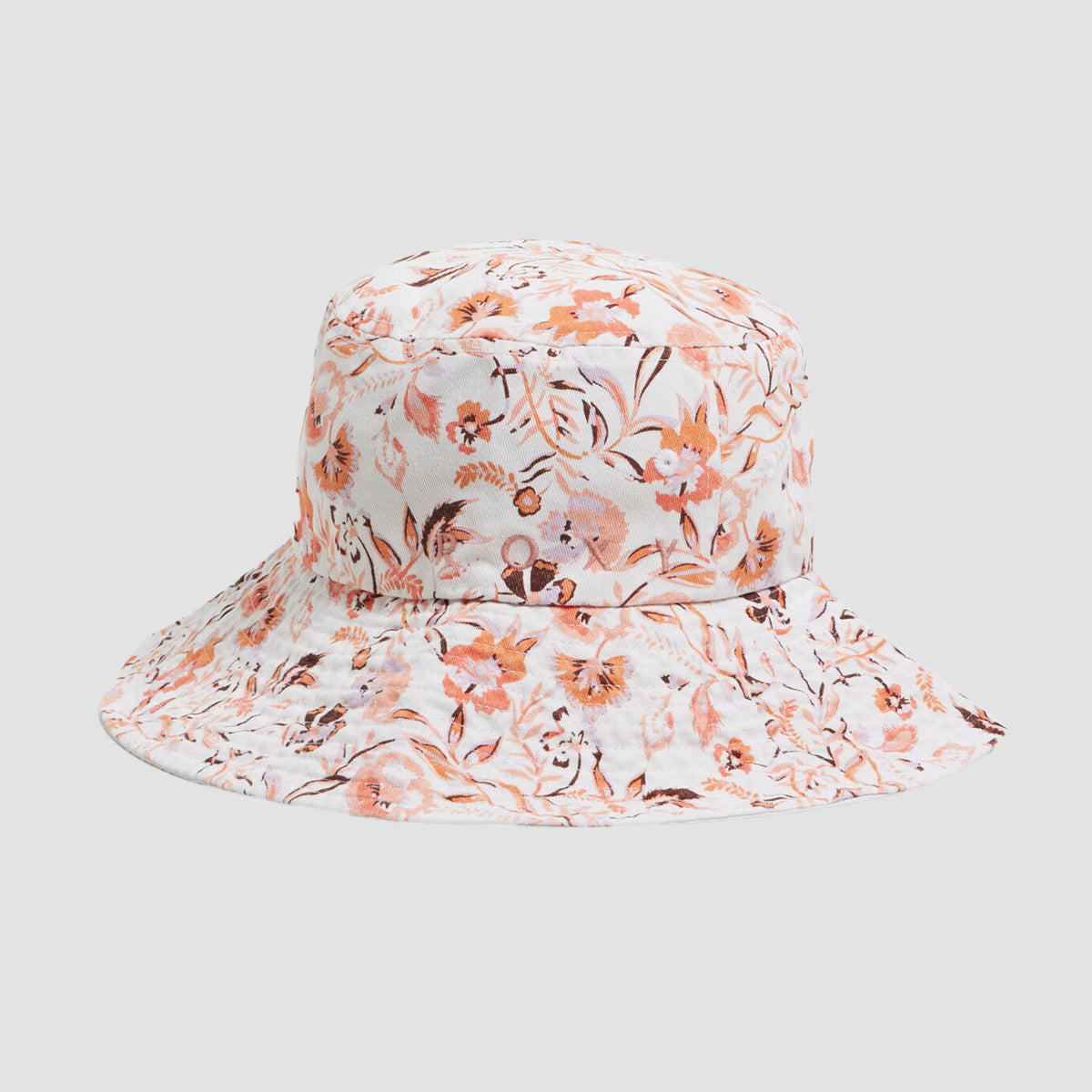 Roxy Sunset Kiss Lover In The Sun Bucket Hat Be Free Gypsy Floral Bright White - Womens