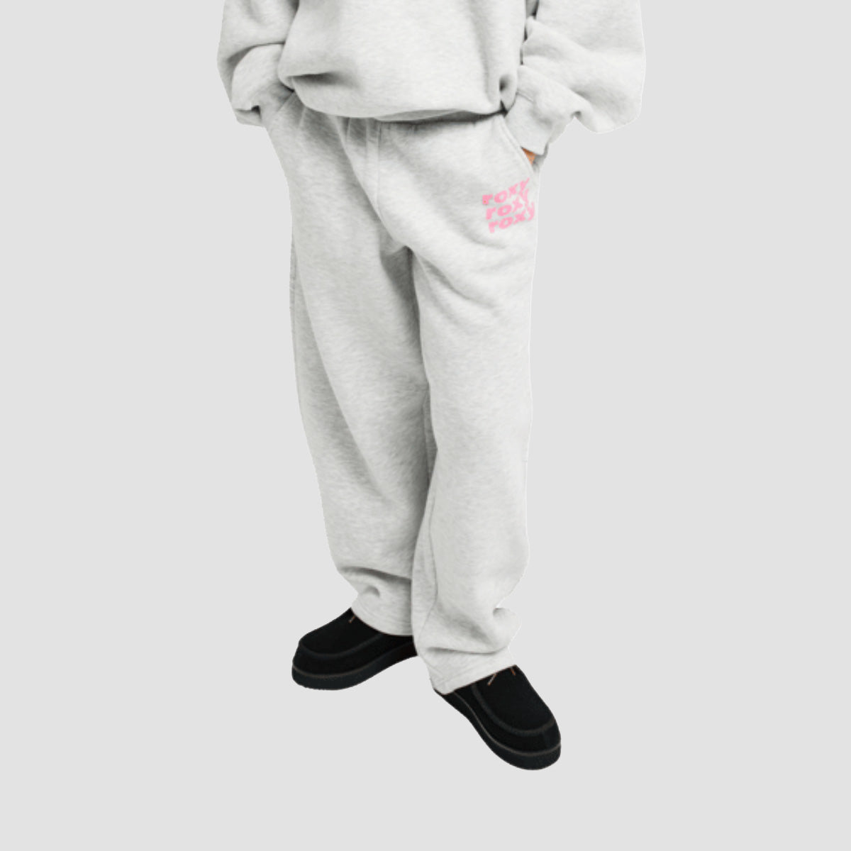 Roxy Surf Doll Sweatpants Light Grey Heather - Womens