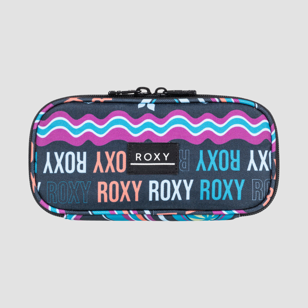 Roxy Take Me Away Pencil Case Anthracite Word Up - Womens