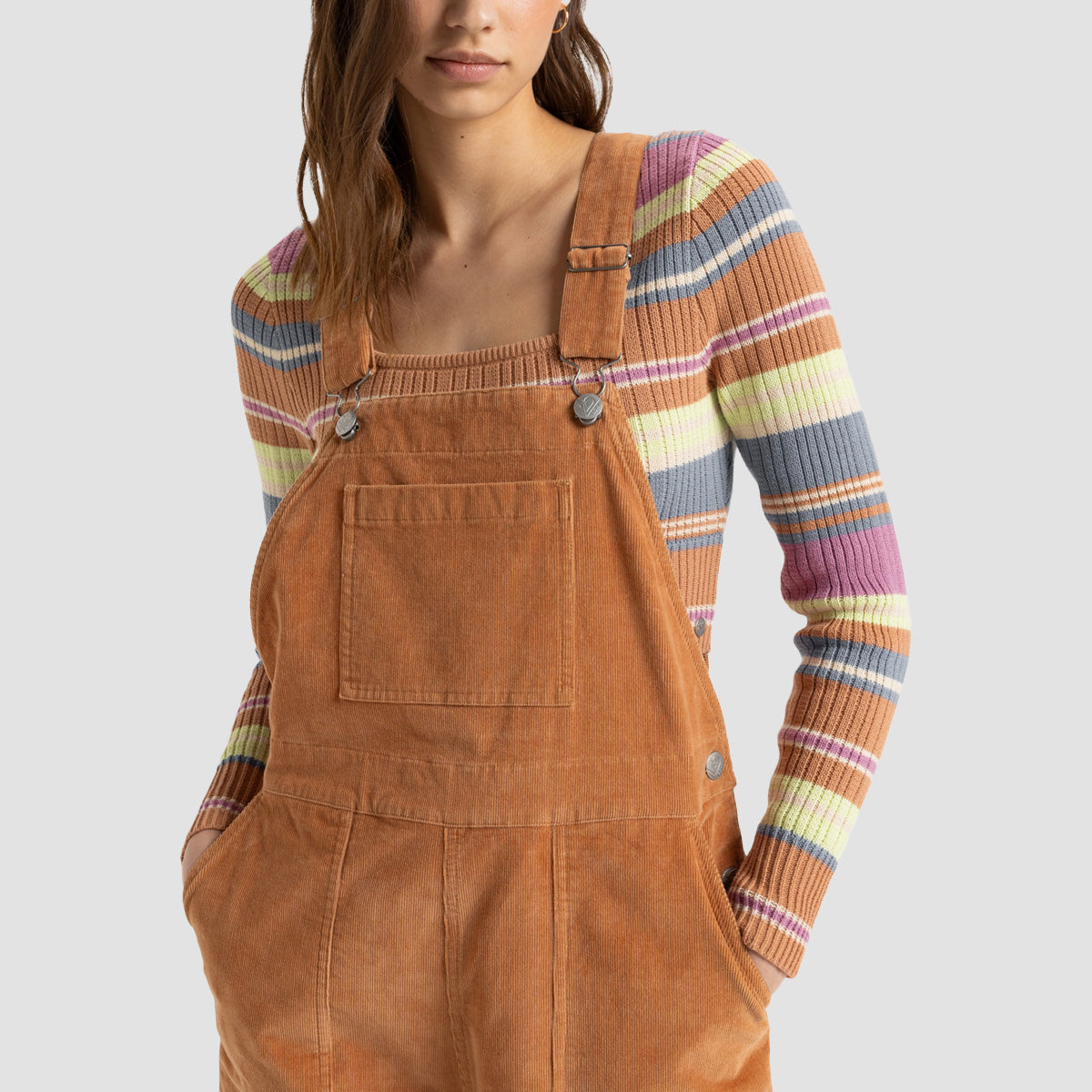 Roxy Trailblazer Overall Dungarees Camel - Womens