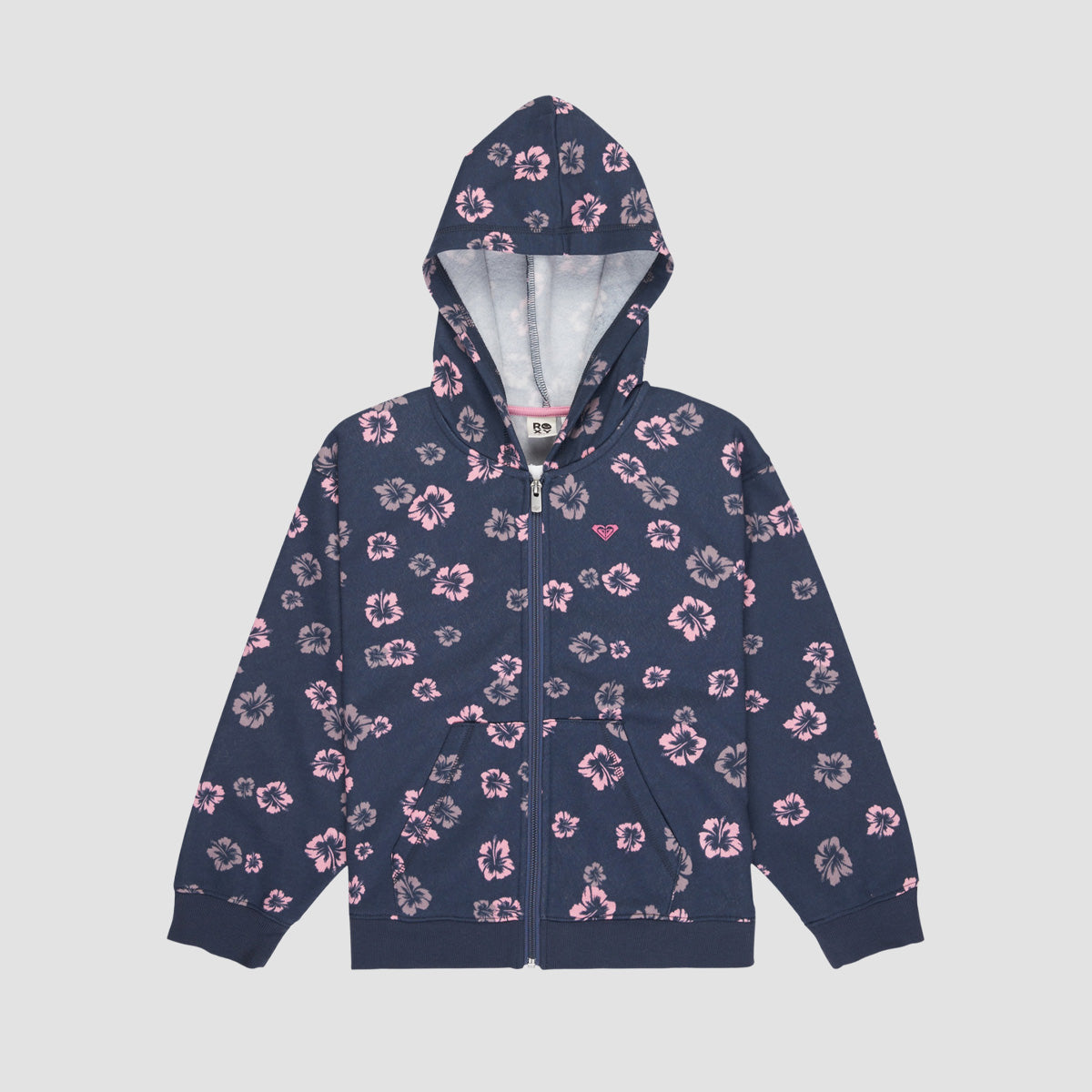 Roxy Twenty Five Miles Zip Hoodie Vintage Indigo Shes Cute Big - Girls