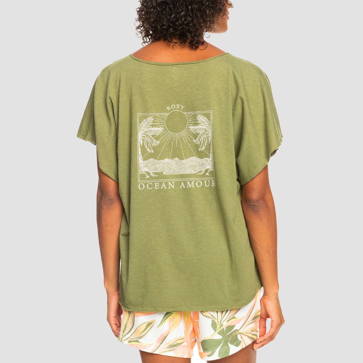 Roxy Twilight T-Shirt Loden Green - Womens