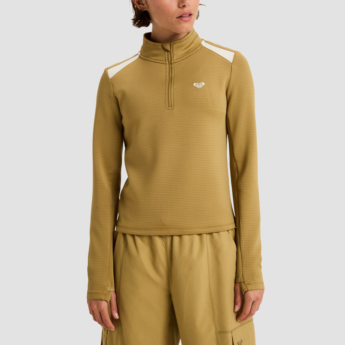 Roxy Waves Of Warmth Technical Longsleeve Top Fennel Seed - Womens