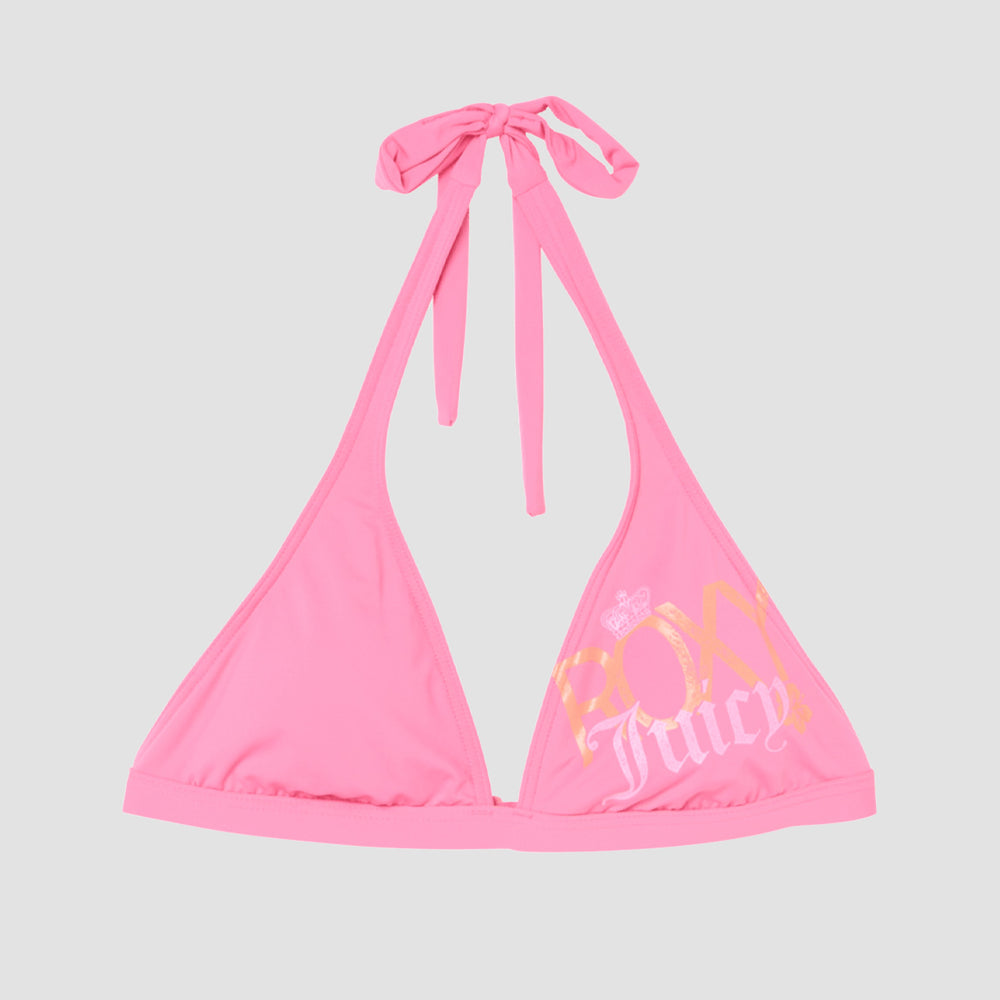 Wec Roxy Pink Roxy X Juicy Couture Halter Bikini Top Azalea Pink