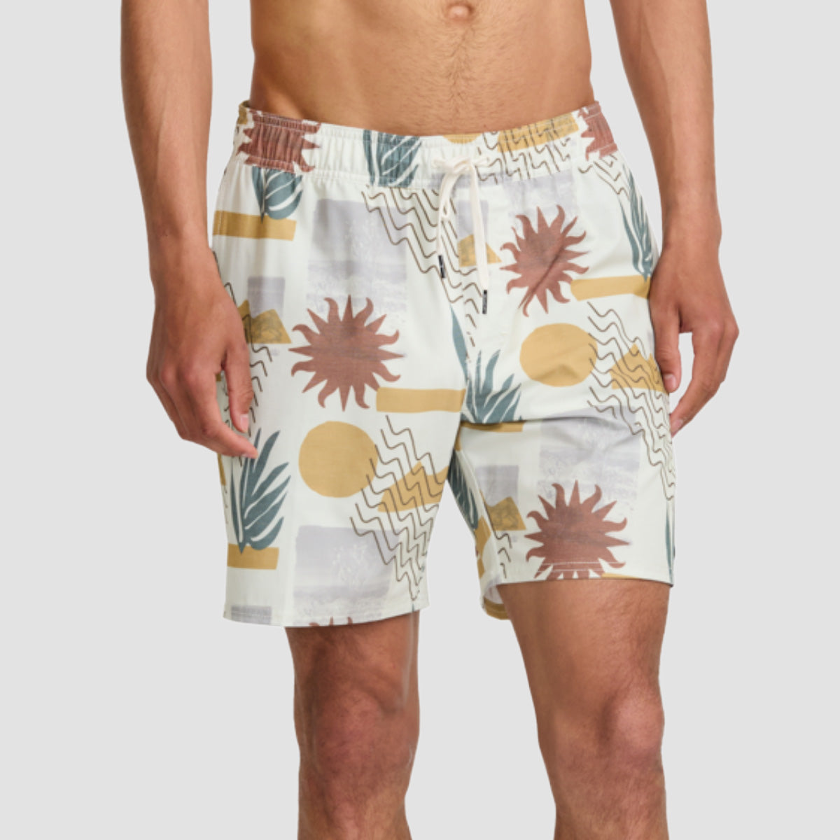 RVCA Atlas Elastic 17" Swim Shorts Natural