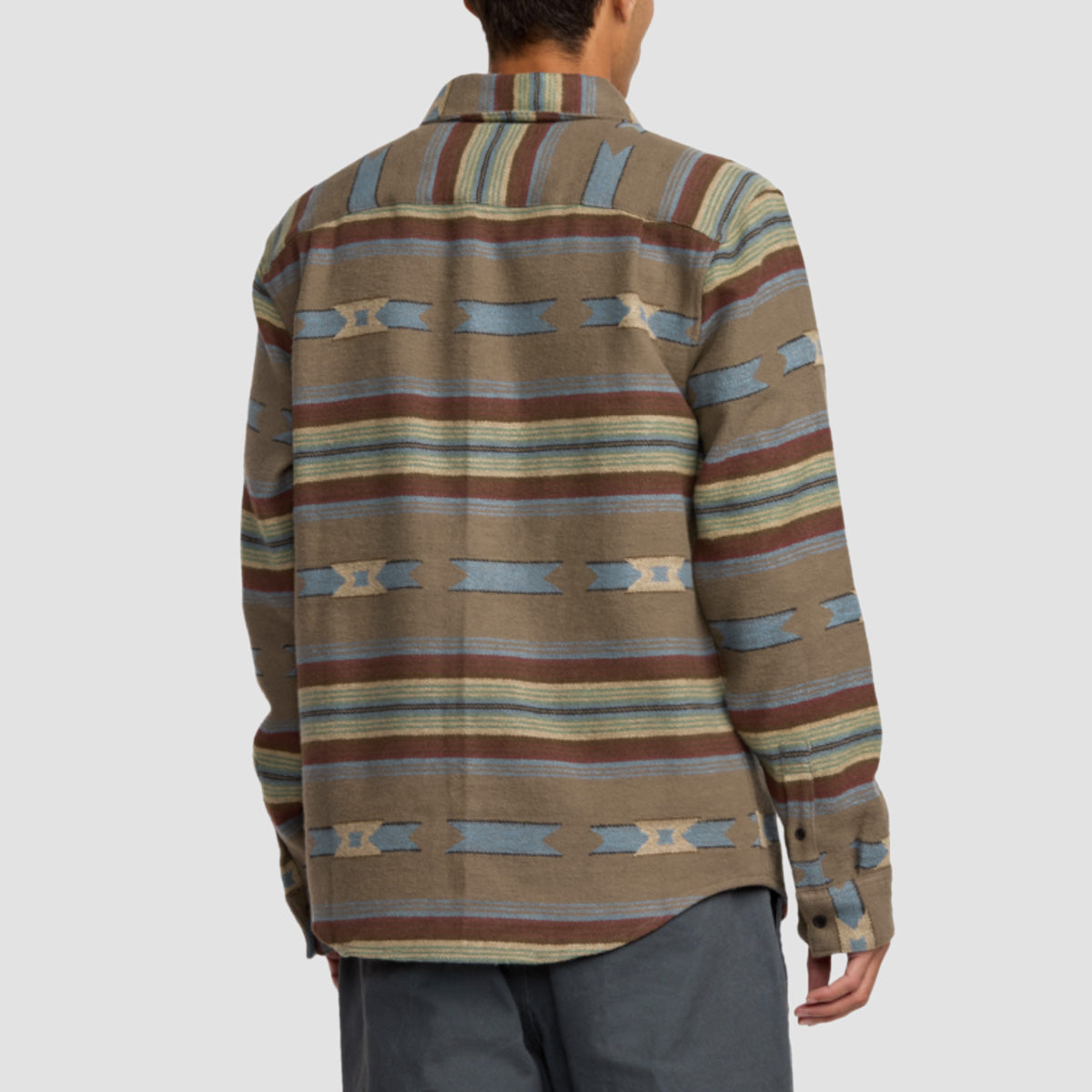 RVCA Dayshift Blanket Longsleeve Shirt Mushroom