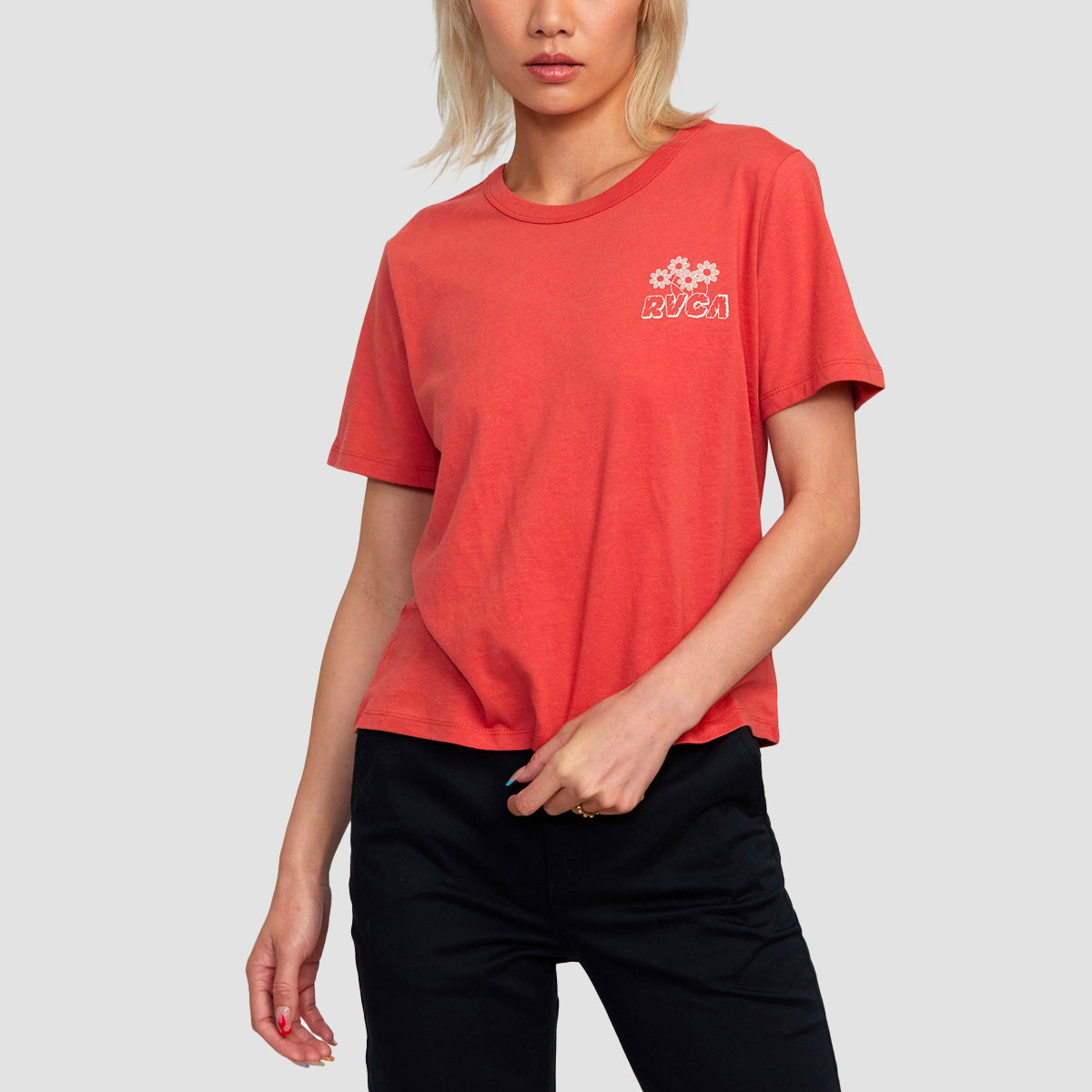 RVCA Gardener T-Shirt Red Earth - Womens