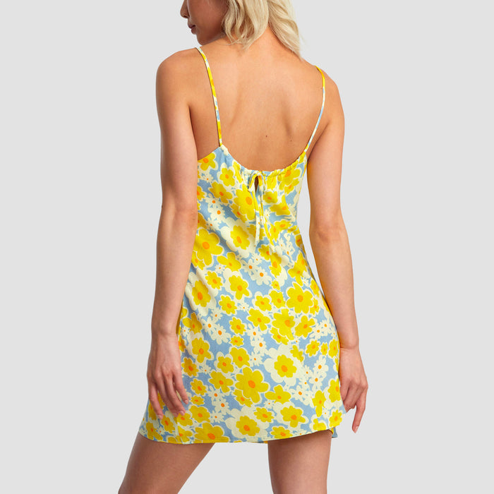 RVCA Macarthur Mini Dress Dusty Blue Womens